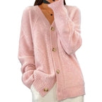 Lena - Cardigan in Cashmere a Maniche Lunghe
