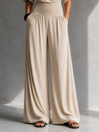 Rosa - Combinazione elegante con effetto portafoglio e gambe larghe