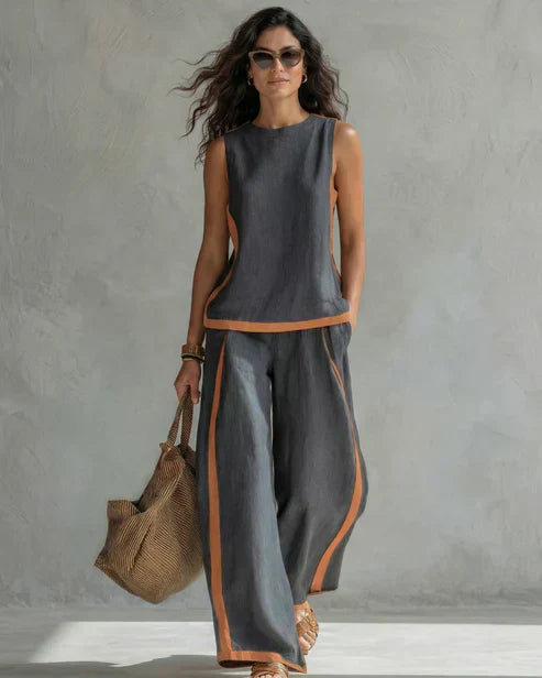 Silvia - Completo donna fluido e leggero a due pezzi