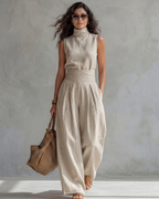Violita - Set elegante con pantaloni a palazzo e top
