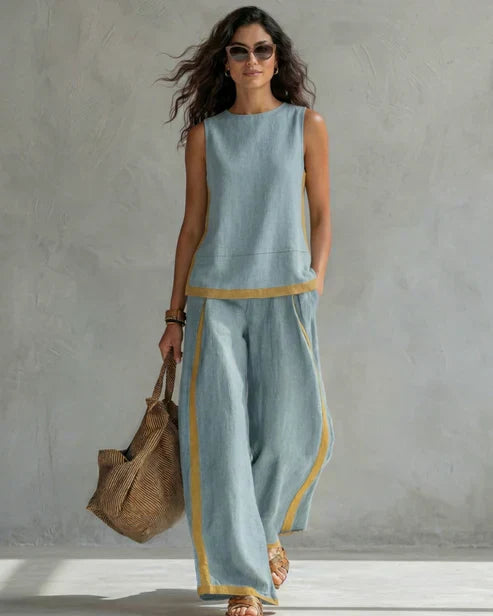 Silvia - Completo donna fluido e leggero a due pezzi