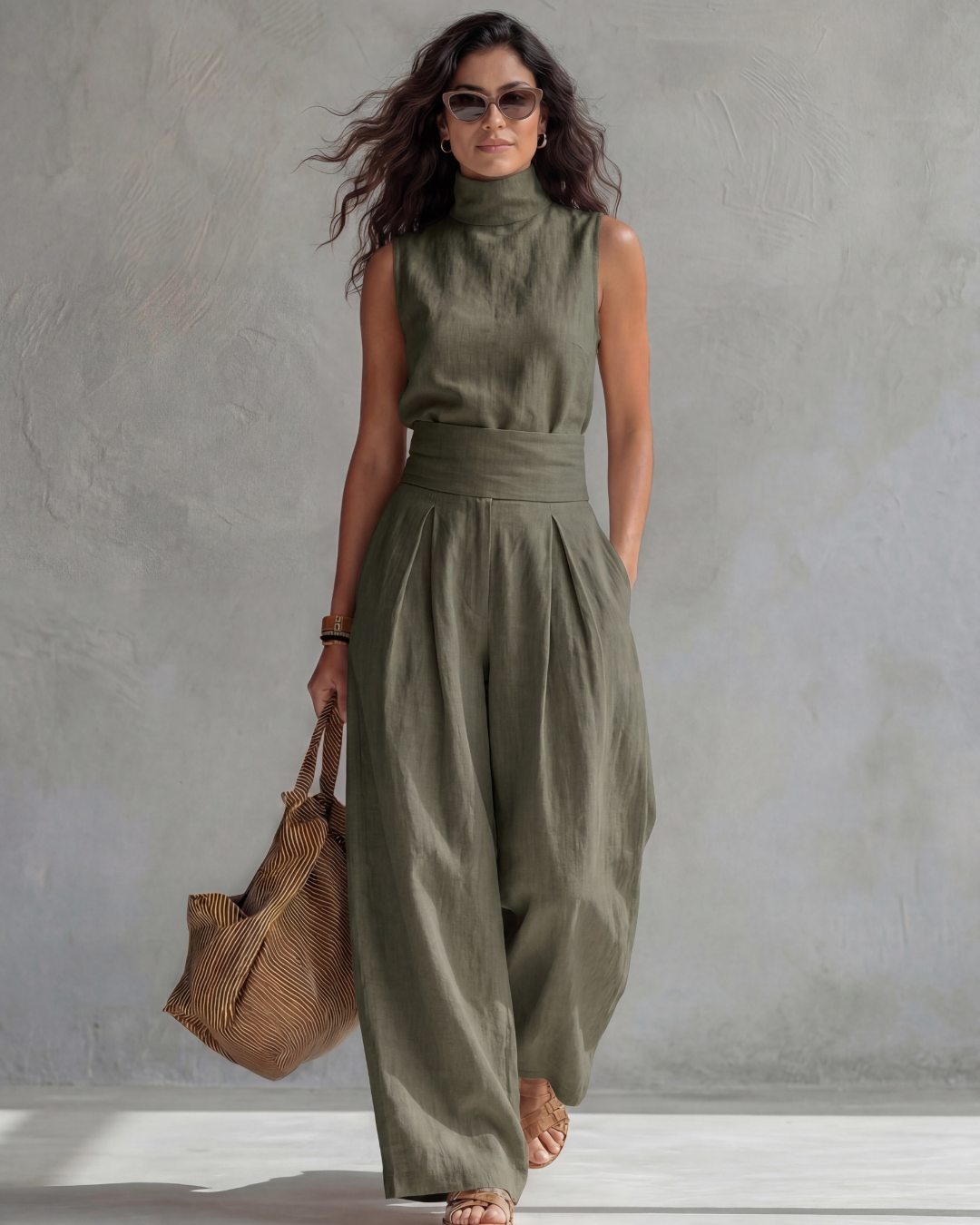 Violita - Set elegante con pantaloni a palazzo e top