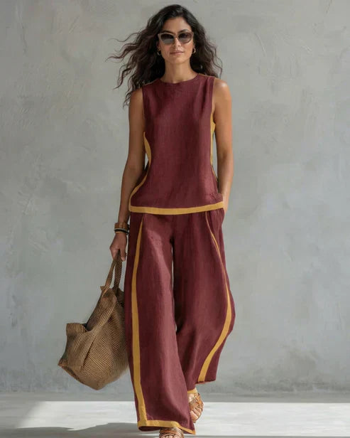 Silvia - Completo donna fluido e leggero a due pezzi