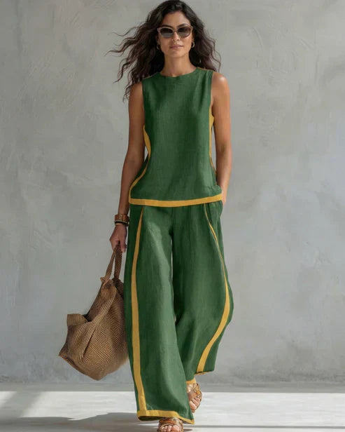 Silvia - Completo donna fluido e leggero a due pezzi