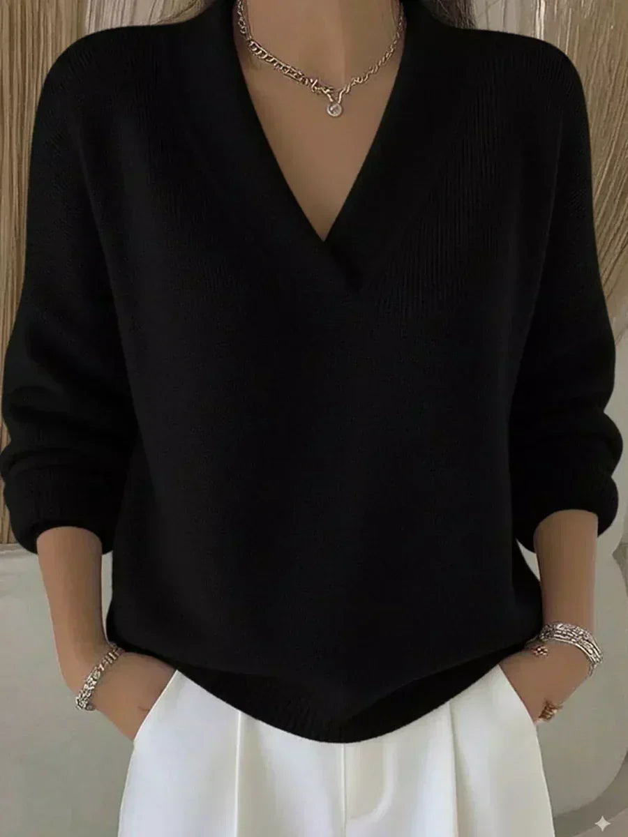 Selmira - Maglione Morbido con Scollo a V
