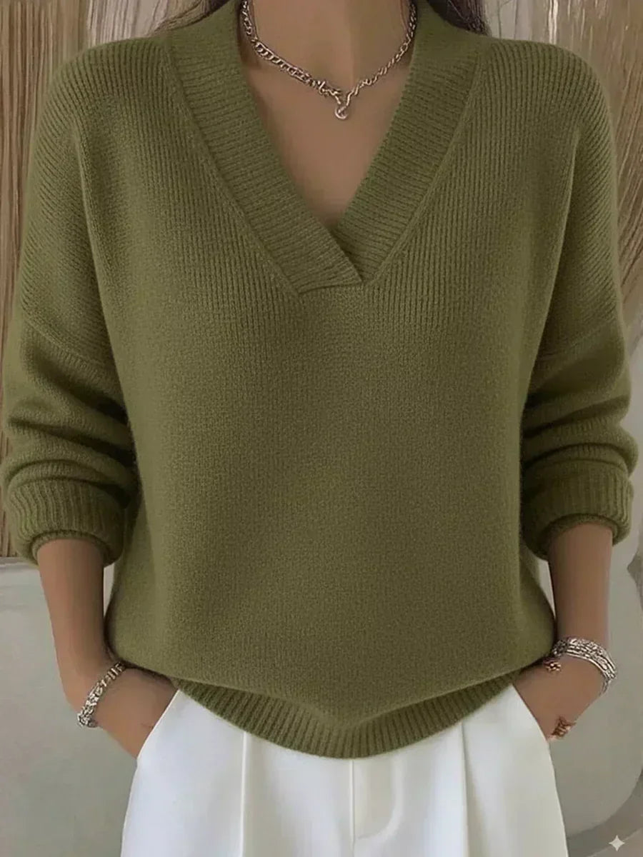 Selmira - Maglione Morbido con Scollo a V