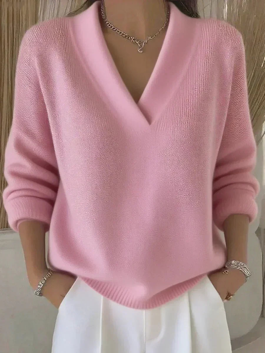 Selmira - Maglione Morbido con Scollo a V