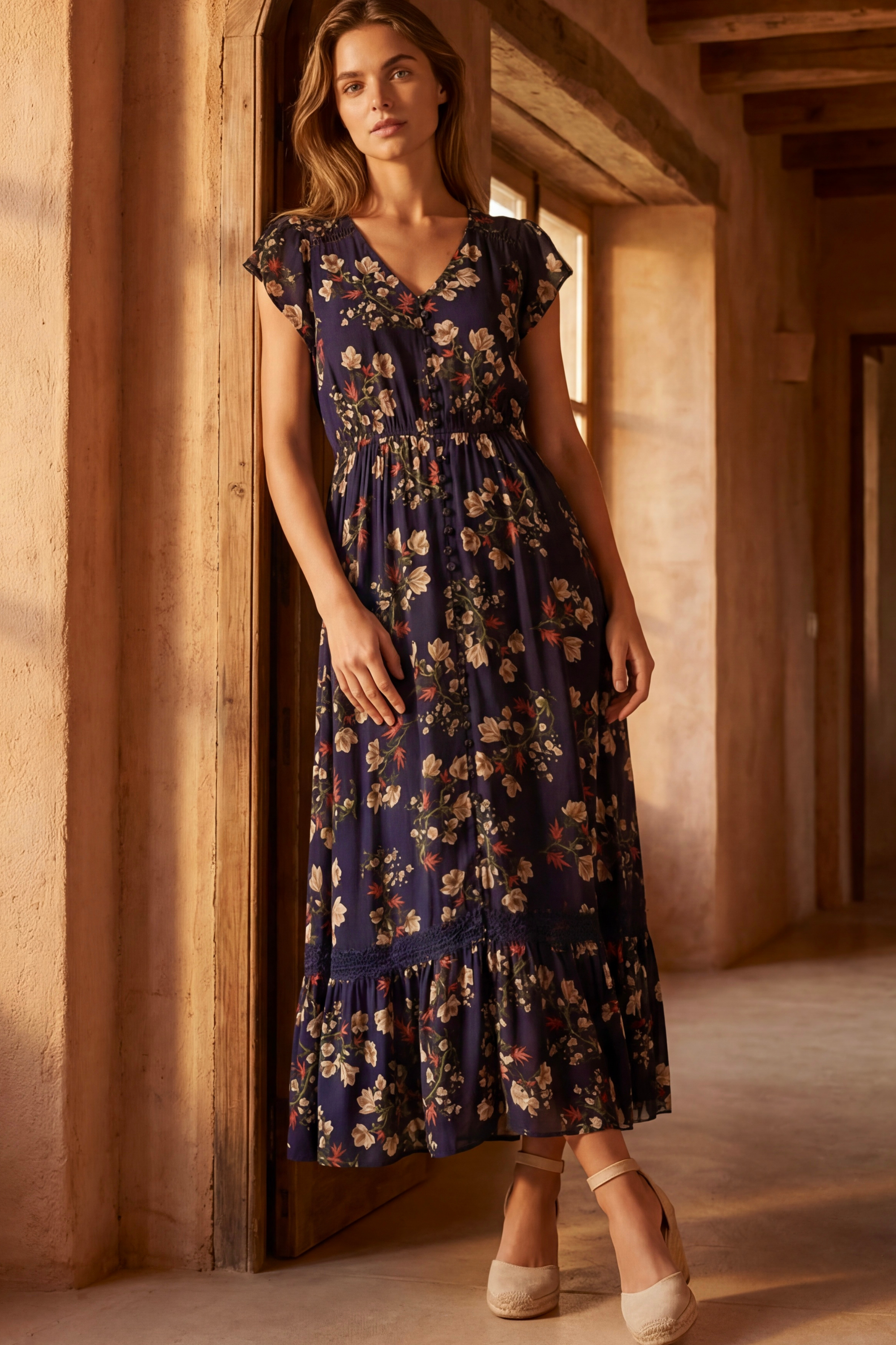 Alessandra - Abito midi floreale
