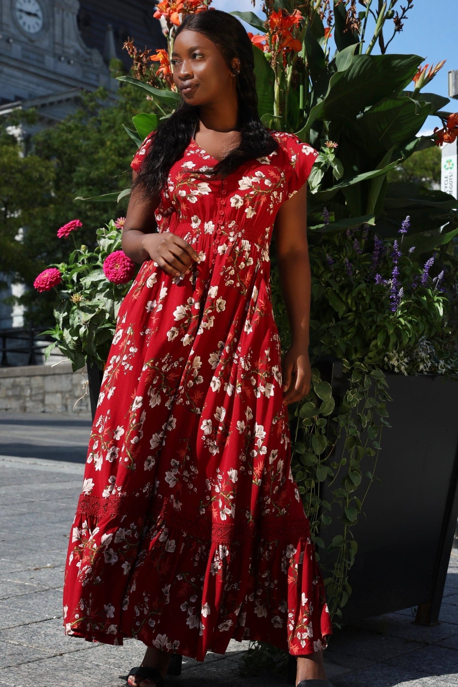 Alessandra - Abito midi floreale