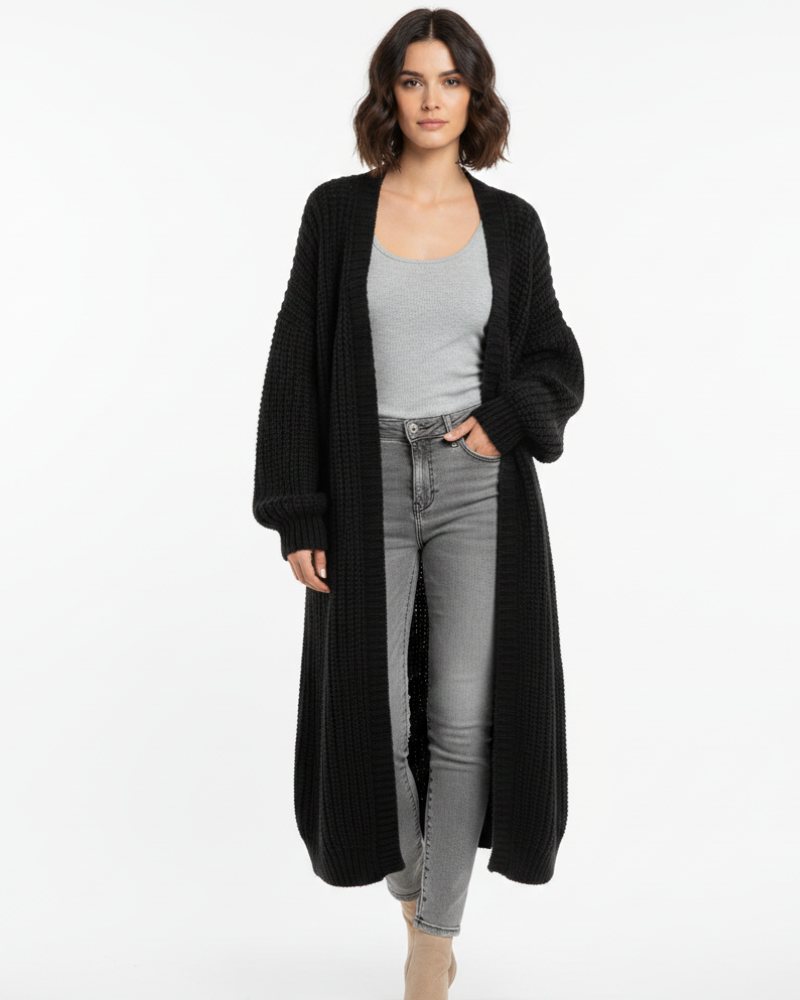Elvaria - Cardigan Lungo in Maglia