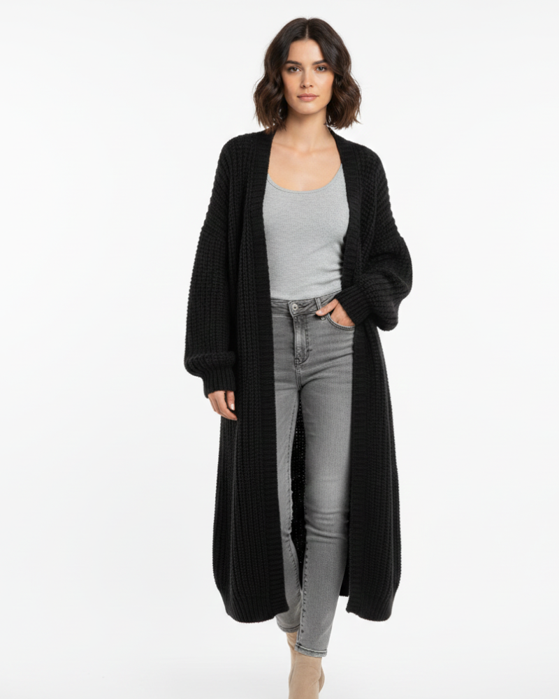 Elvaria - Cardigan Lungo in Maglia