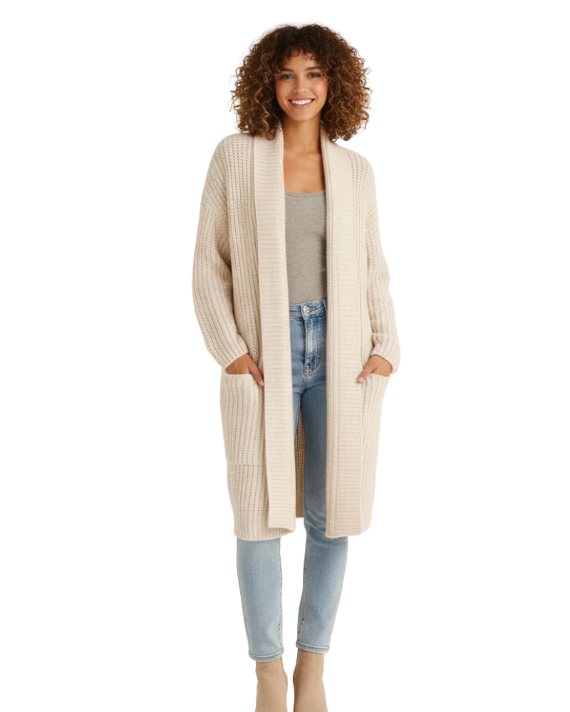 Elvaria - Cardigan Lungo in Maglia