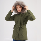 Evelina - Parka Invernale con Dettagli in Velluto