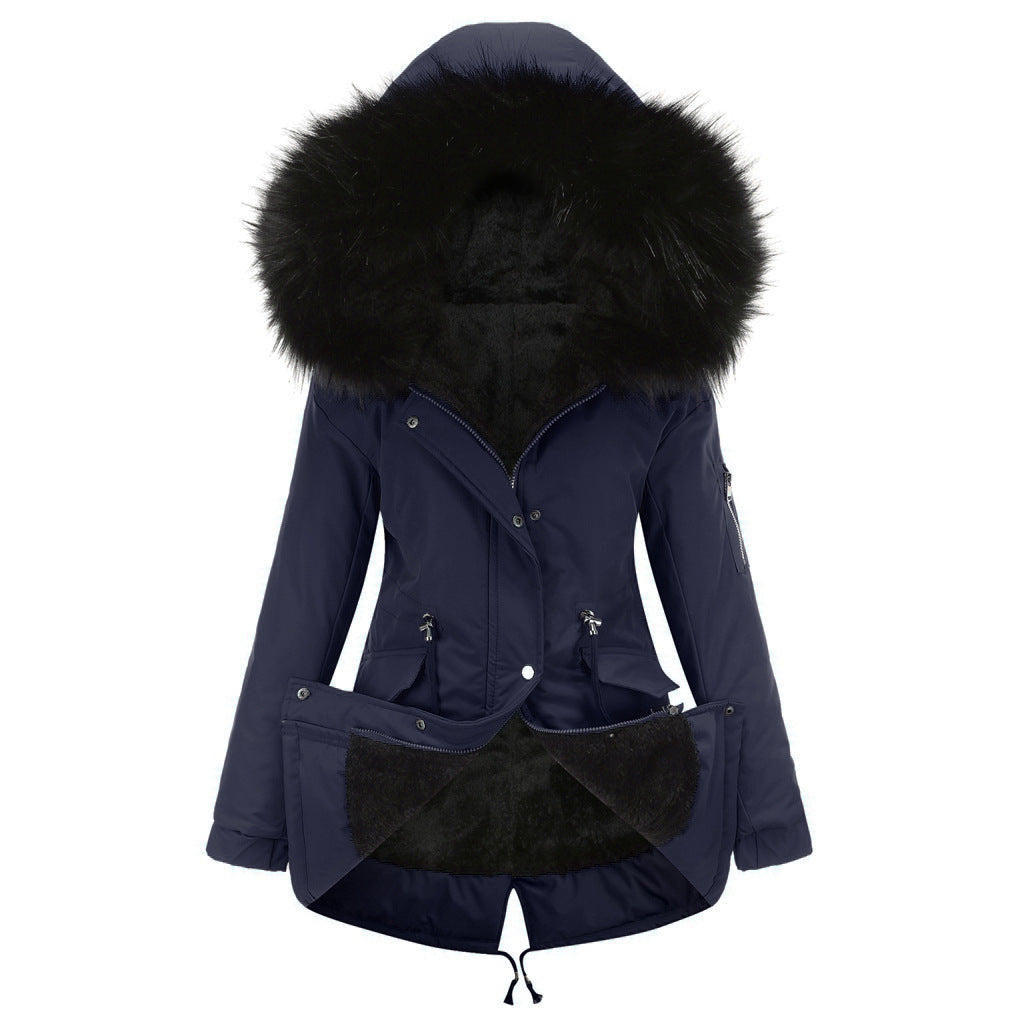 Evelina - Parka Invernale con Dettagli in Velluto