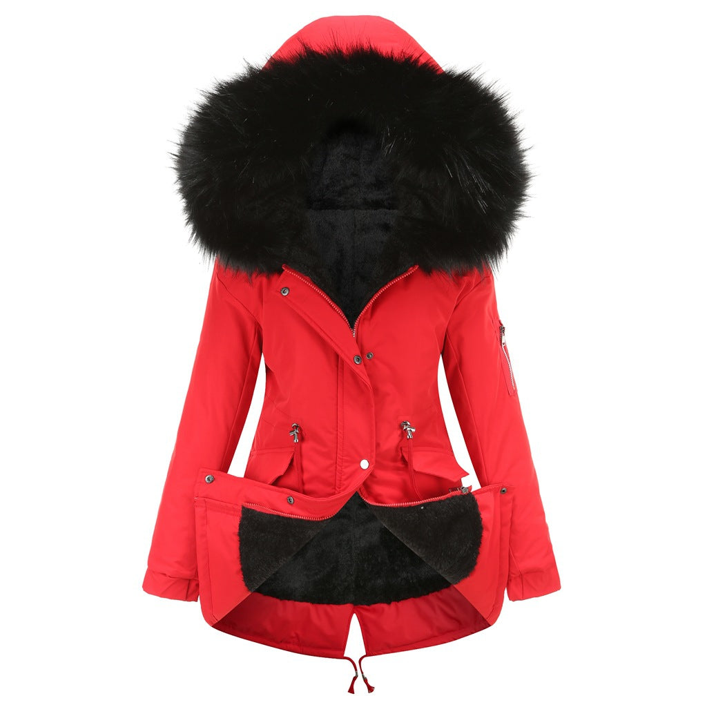 Evelina - Parka Invernale con Dettagli in Velluto