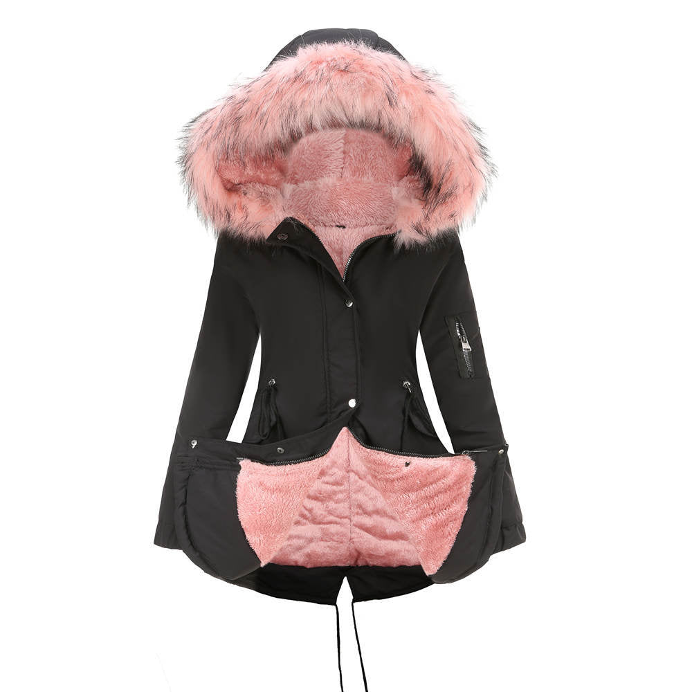 Evelina - Parka Invernale con Dettagli in Velluto