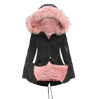 Evelina - Parka Invernale con Dettagli in Velluto