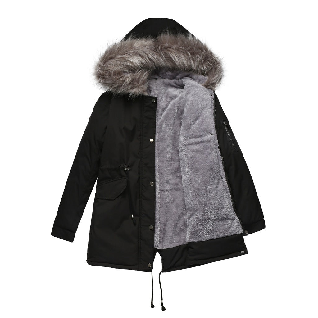 Evelina - Parka Invernale con Dettagli in Velluto
