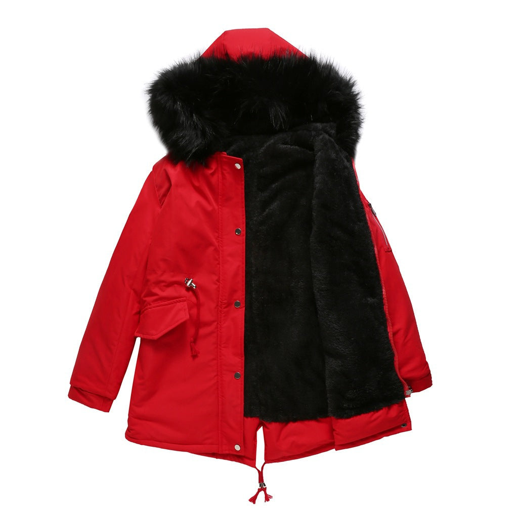 Evelina - Parka Invernale con Dettagli in Velluto