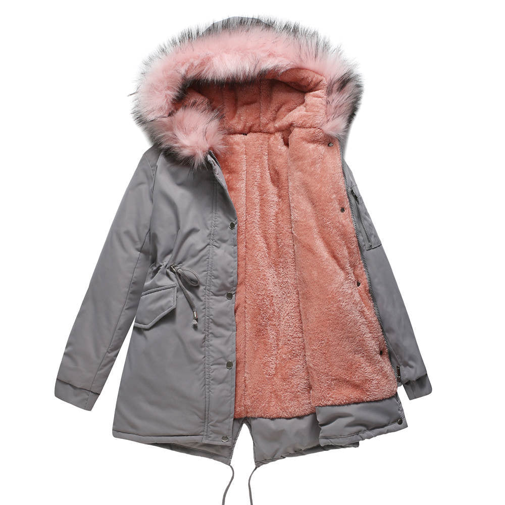 Evelina - Parka Invernale con Dettagli in Velluto