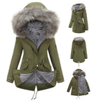 Evelina - Parka Invernale con Dettagli in Velluto