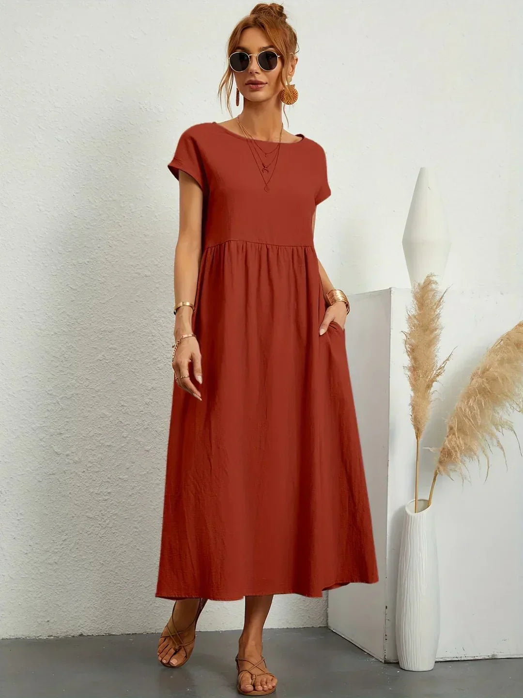 Emma | Abito midi fluido dall'eleganza senza tempo