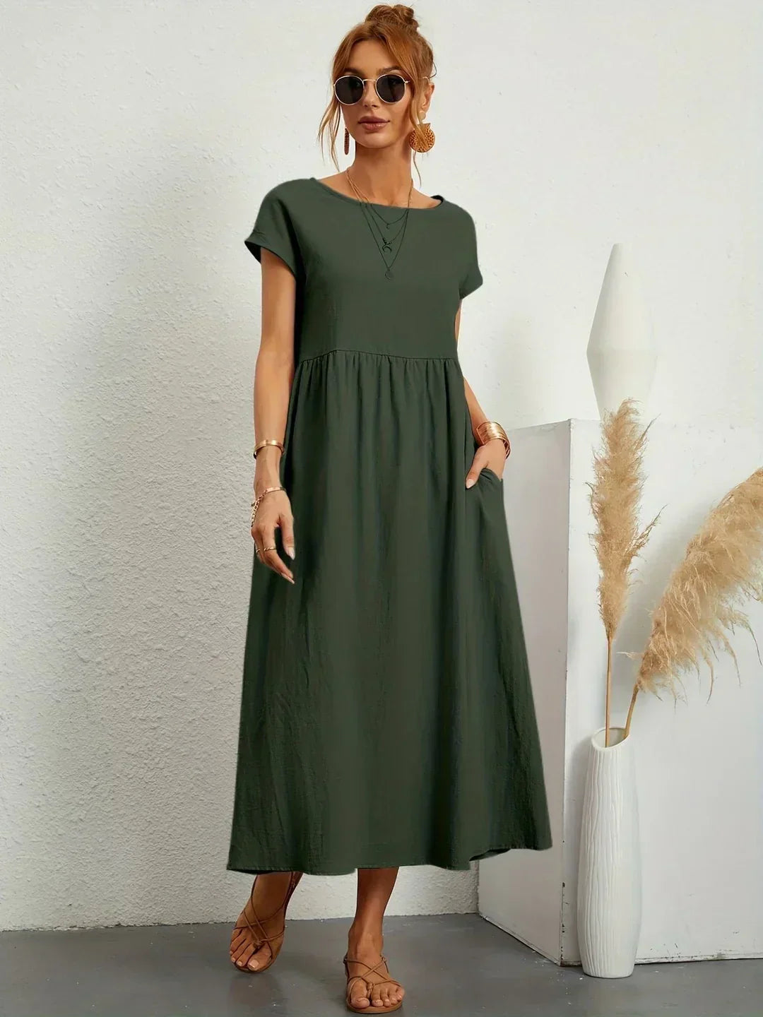 Emma | Abito midi fluido dall'eleganza senza tempo