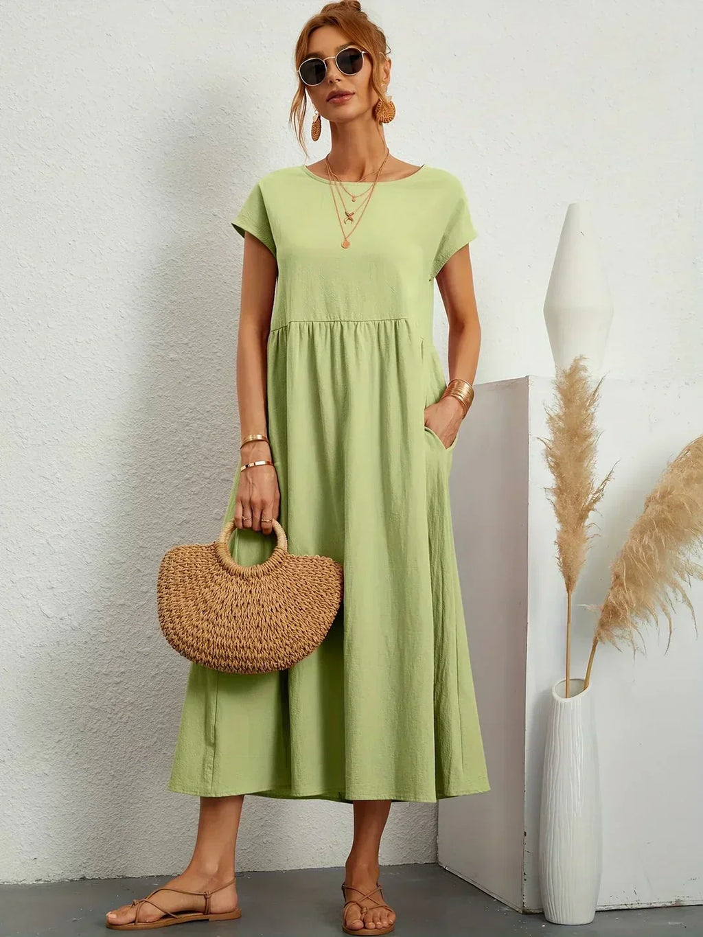 Emma | Abito midi fluido dall'eleganza senza tempo