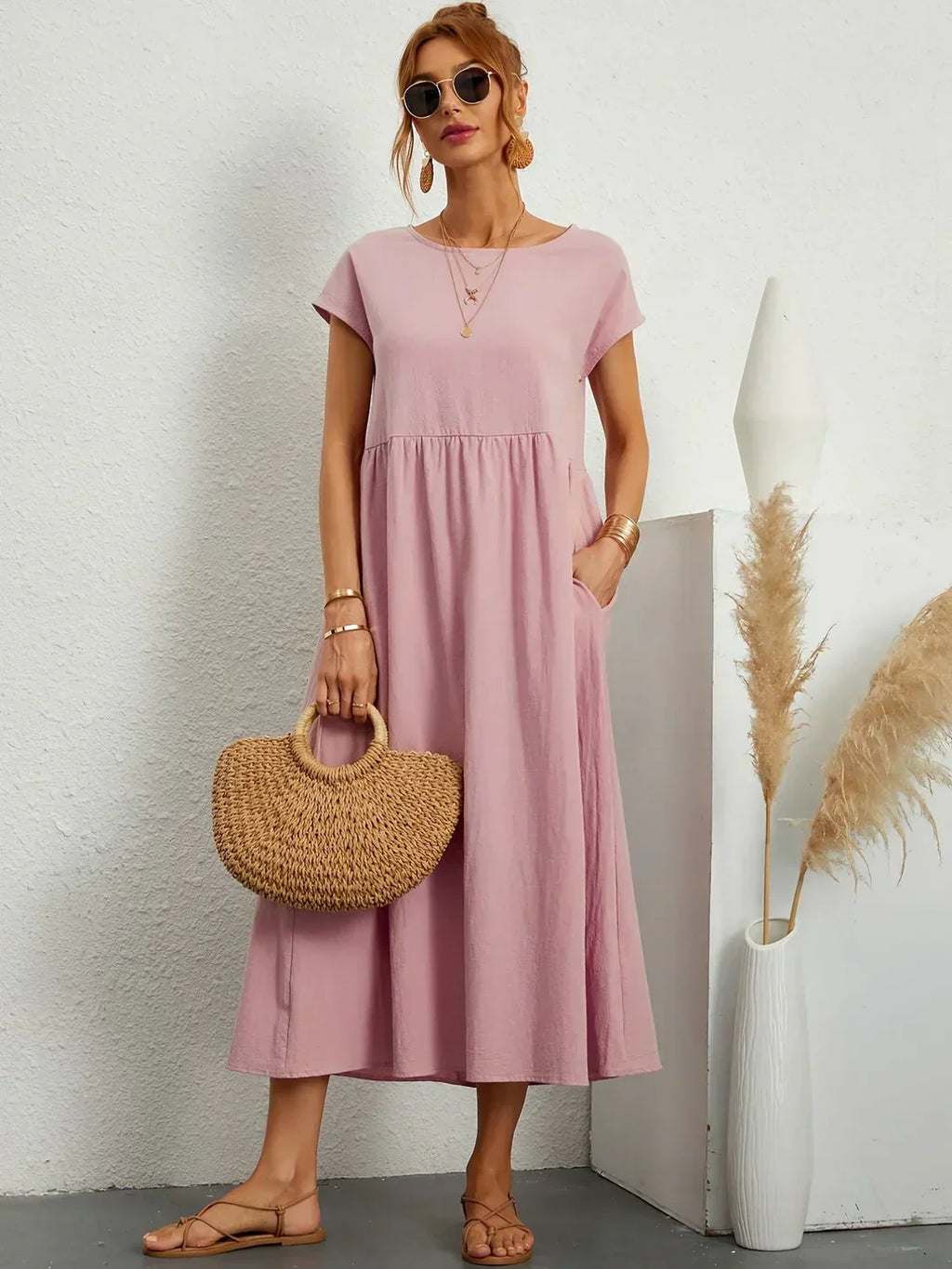 Emma | Abito midi fluido dall'eleganza senza tempo