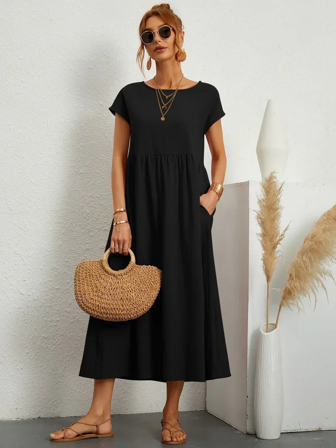 Emma | Abito midi fluido dall'eleganza senza tempo