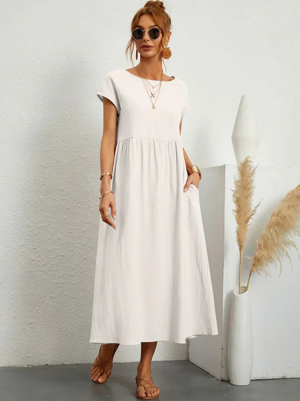 Emma | Abito midi fluido dall'eleganza senza tempo