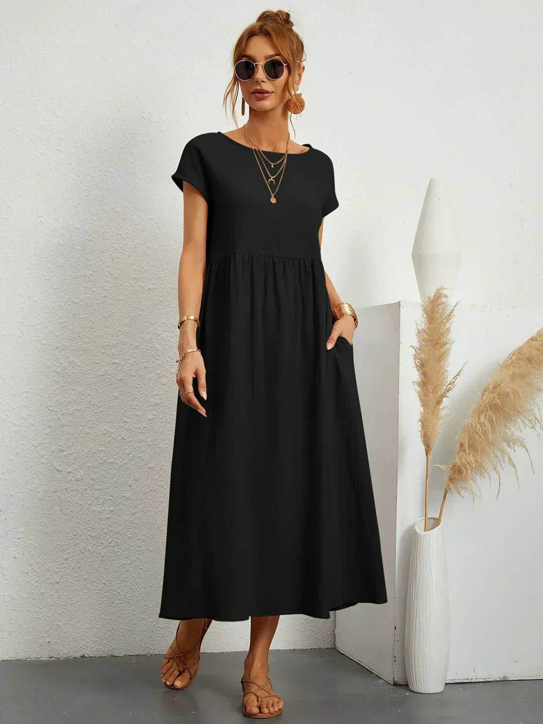 Emma | Abito midi fluido dall'eleganza senza tempo