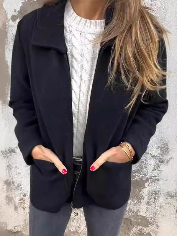 Nives -  Giacca Morbida con Zip