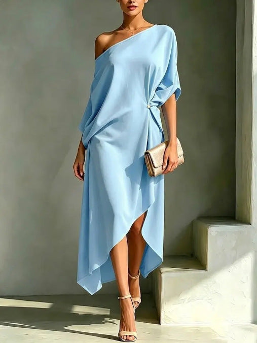 Amanda- Abito elegante asimmetrico