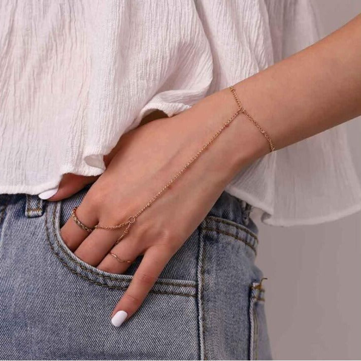 Nerina - Bracciale da Mano con Catena Delicata