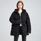 Gaia - Piumino Casual con Cappuccio e Zip