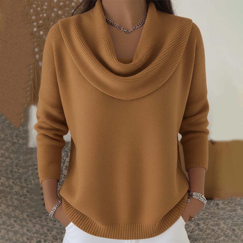 Evandria - Maglione con Collo Drappeggiato