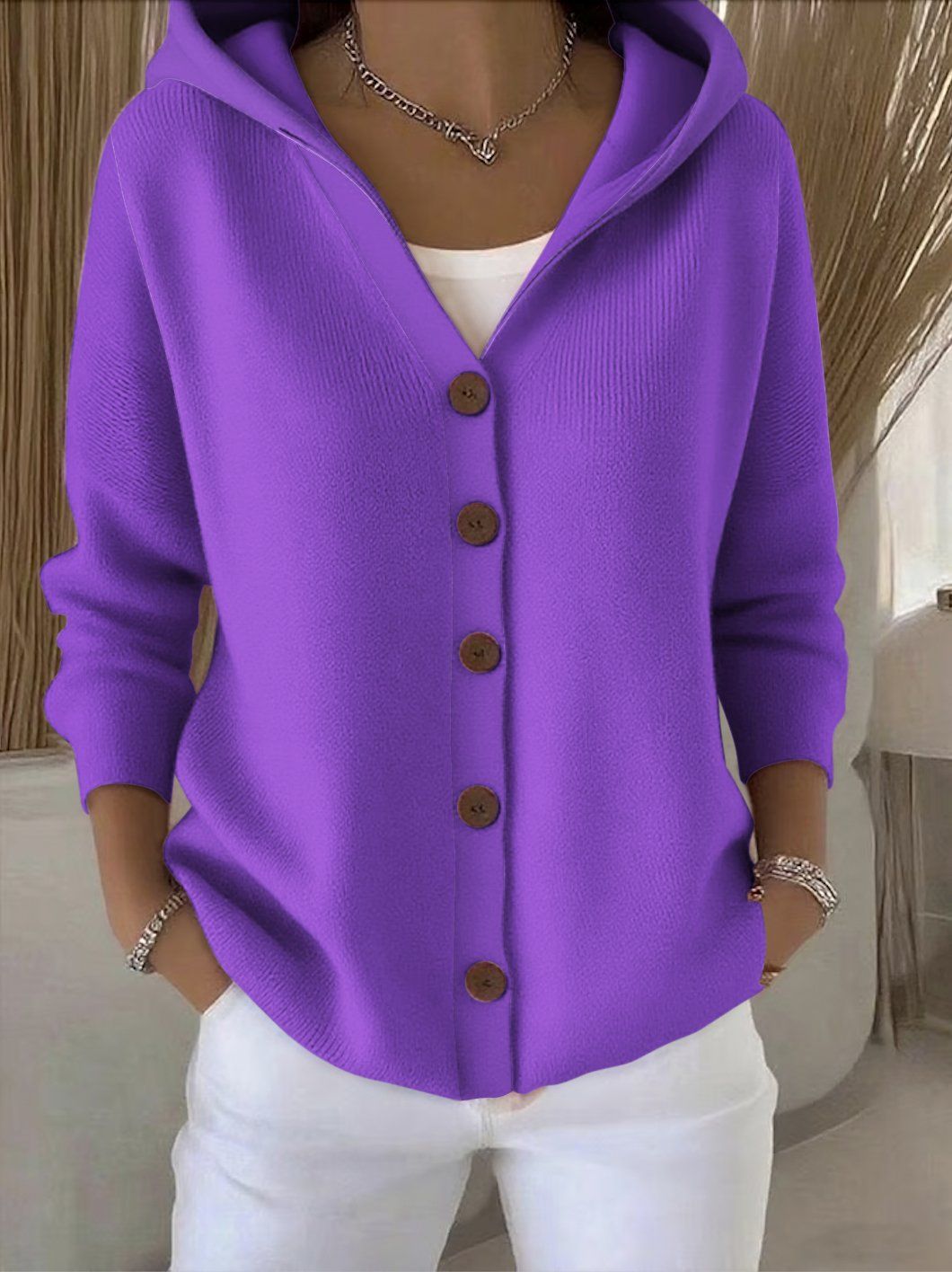 Bellisara - Cardigan con Cappuccio dal Comfort Quotidiano