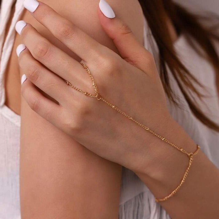 Nerina - Bracciale da Mano con Catena Delicata