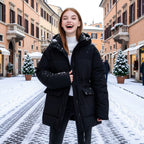 Gaia - Piumino Casual con Cappuccio e Zip