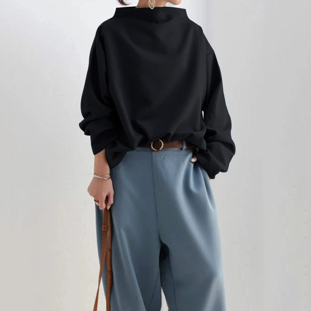 Serelith - Top in Maglia con Collo Alto