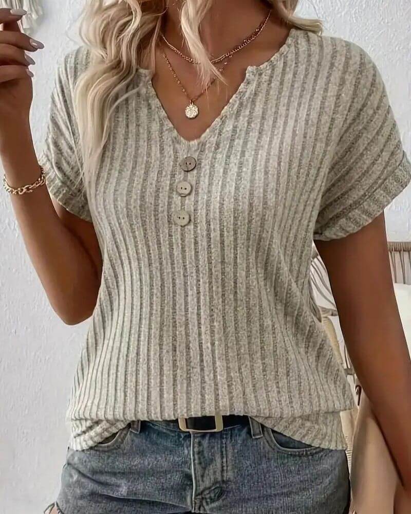 Zoe – Maglia Elegante con Scollo a V