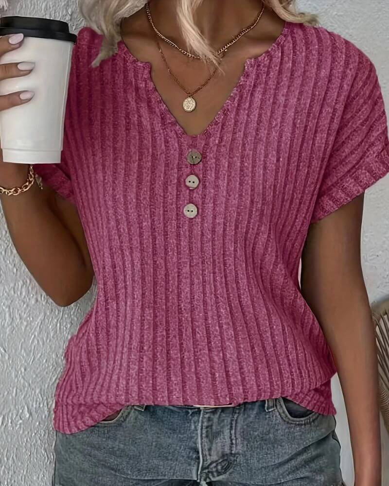 Zoe – Maglia Elegante con Scollo a V