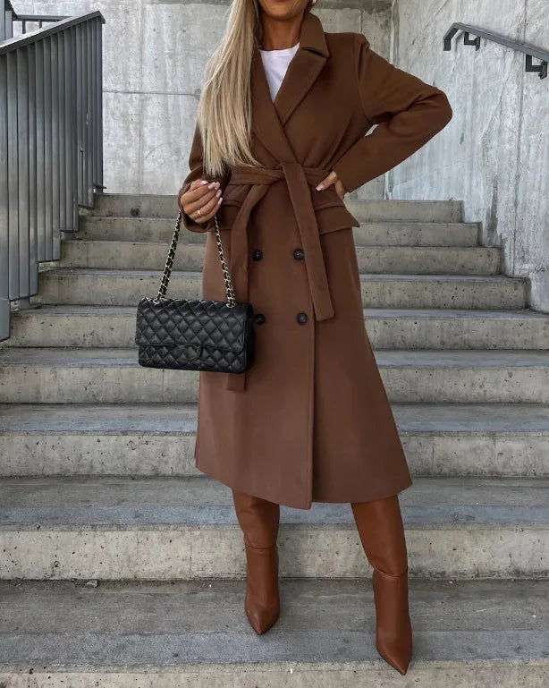 Velmora - Cappotto Lungo Invernale con Cintura
