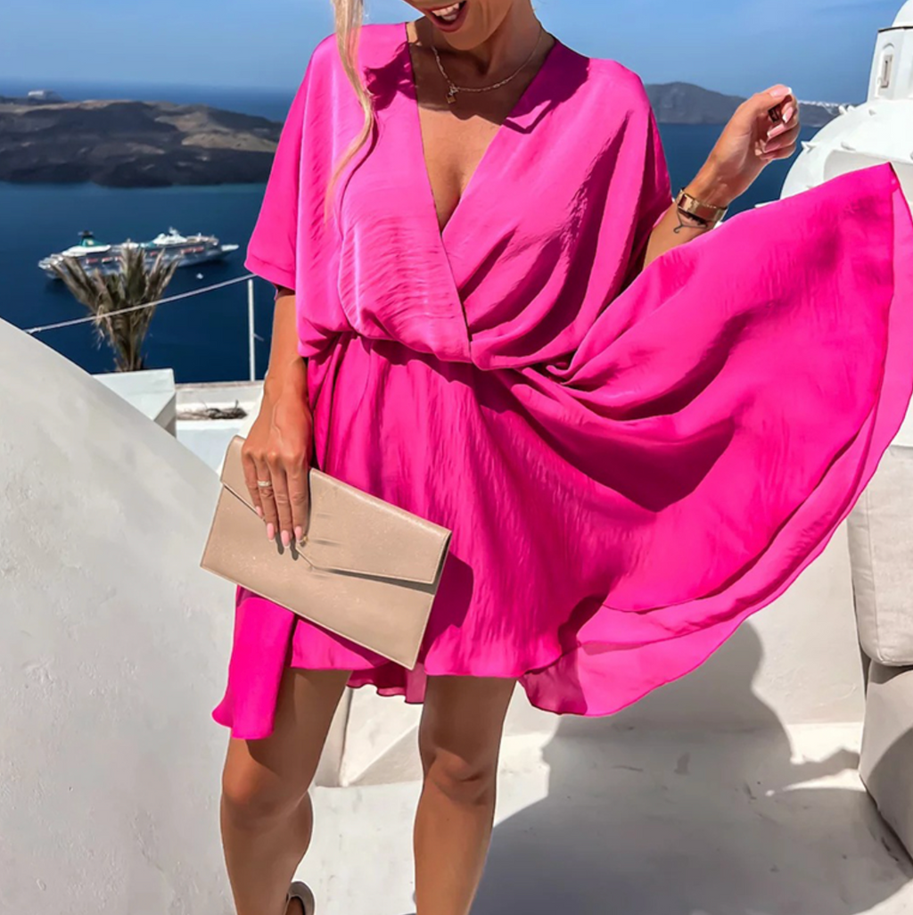 Brooklyn - Abito in Chiffon con Dettaglio Arricciato