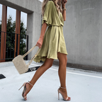 Brooklyn - Abito in Chiffon con Dettaglio Arricciato