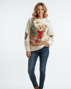 Boscheria - Maglione Natalizio con Orsetto e Albero