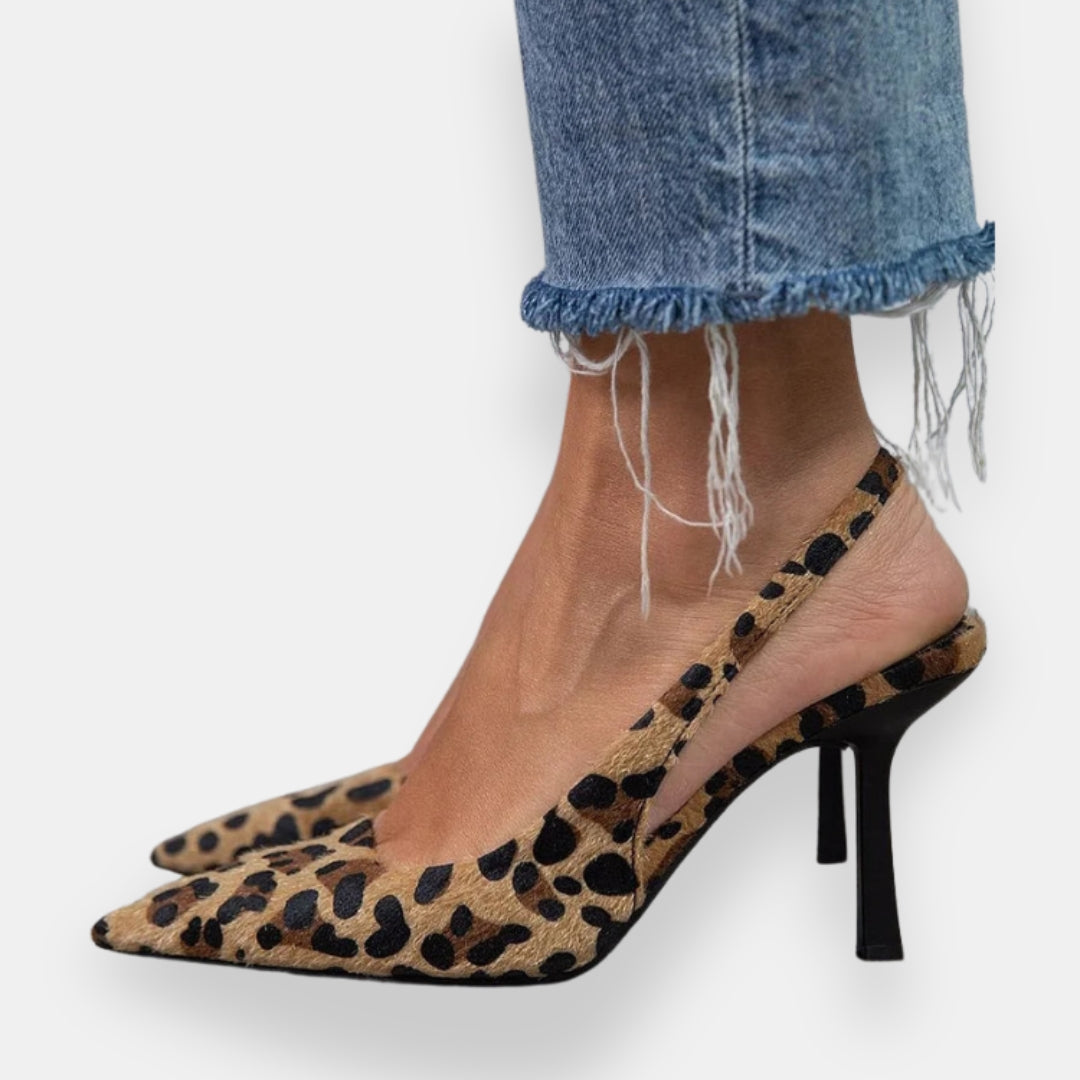 Noemi - Décolleté Slingback Leopardate