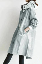 Elizabeth - Impermeabile Urbano con Cappuccio Oversize