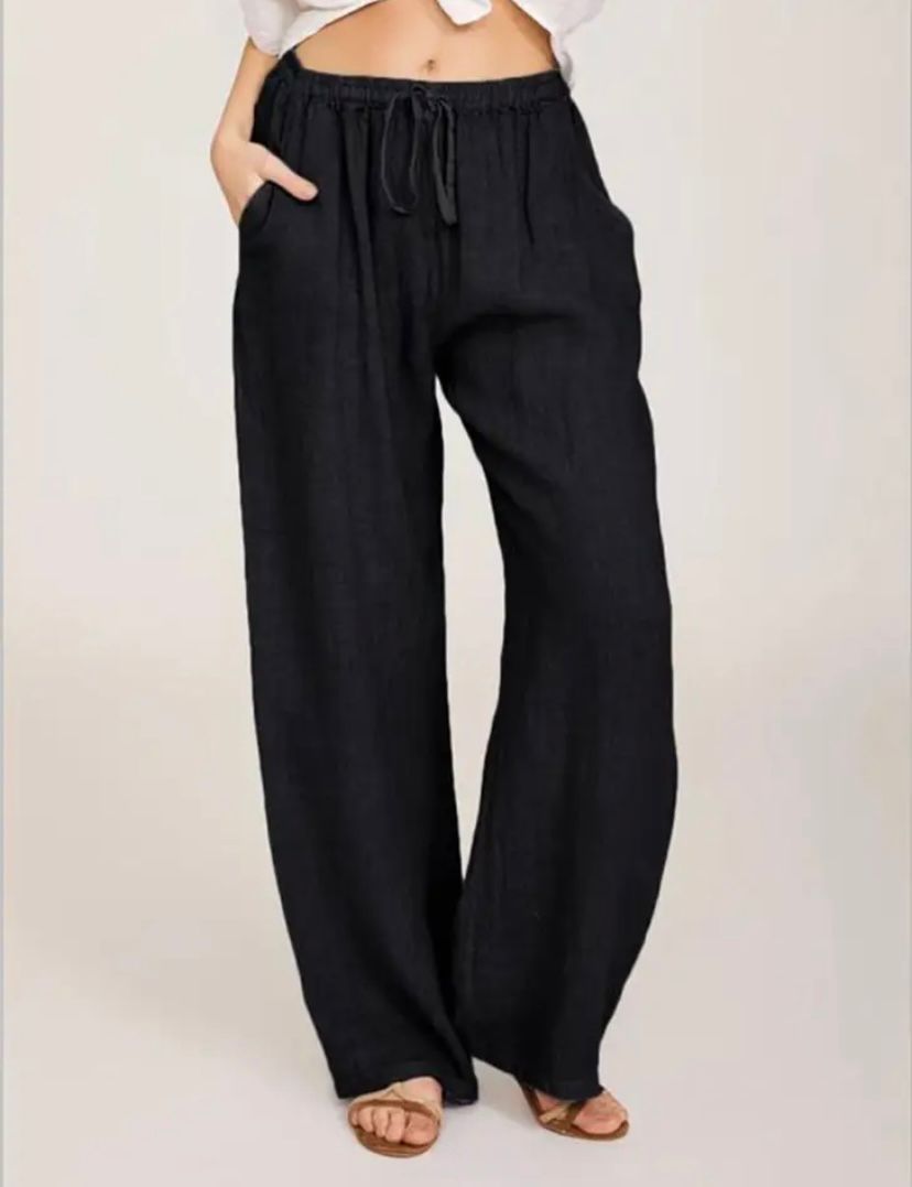 Almerina - Pantaloni Leggeri in Stile Mediterraneo